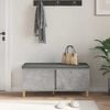 vidaXL Hall Bench with Cushion Concrete Grey 100 x 38 x 46 cm