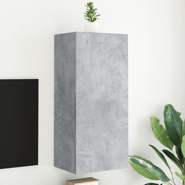 vidaXL TV Wall Cabinet Concrete Grey 40.5x30x90 cm Engineered Wood
