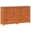 vidaXL Sideboard 2 pcs Wax Brown 140 x 35 x 80 cm Solid Pine Wood