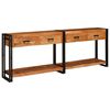 vidaXL Console Tables 2 pcs Brown 200 x 33 x 75 cm Solid Acacia Wood