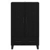 vidaXL Highboard Black Oak 69.5 x 30 x 115 cm Engineered Wood