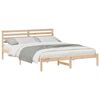vidaXL Bed Frame with Headboard Brown 160 x 210 cm Solid Pine Wood