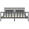 vidaXL Bed Frame without Mattress Grey 200x200 cm Solid Wood Pine