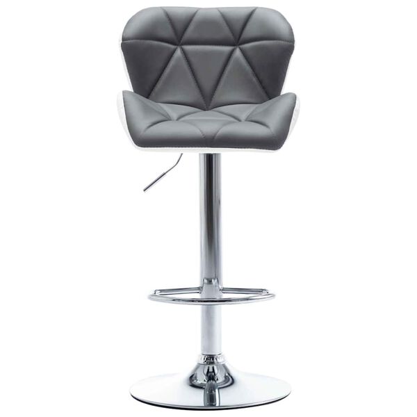 vidaXL Bar Stool Grey 44 x 48 x 105.5 cm Faux Leather