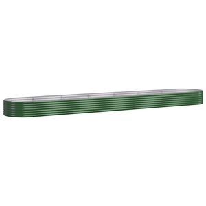 vidaXL Garden Raised Bed Galvanised Steel 544x100x36 cm Green
