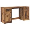 vidaXL Desk with Cabinet Old Wood Engineered Wood 154.5 x 50 x 75 cm