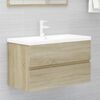 vidaXL Bathroom Furniture Set Sonoma Oak Engineered Wood
