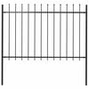 vidaXL Garden Fence Woerden with Spear Top Steel 181x120 cm Black