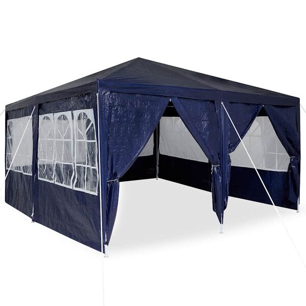 vidaXL Party Tent Blue 400 x 400 x 266 cm Polyethylene