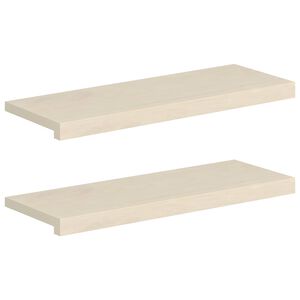 vidaXL Stair Tread 2 pcs 70 x 25 x 2 cm White Solid Oak Wood