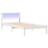 vidaXL Bed Frame with Headboard White 90 x 190 cm Solid Pine Wood