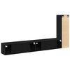 vidaXL TV Cabinet Set Wall-mounted Black Oak Engineered Wood