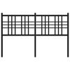 vidaXL Metal Headboard Black 120cm