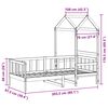 vidaXL Day Bed with Roof without Mattress 90x200 cm Solid Wood
