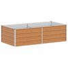 vidaXL Garden Raised Bed 160x80x45 cm Galvanized Steel Silver