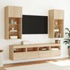 vidaXL TV Wall Cabinets with LED Lights 2 pcs Sonoma Oak 40x30x40 cm