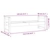 vidaXL Tire Rack Black 120x40x40 cm Solid Wood Pine