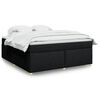 vidaXL Box Spring Bed with Mattress Black 180x200 cm Fabric