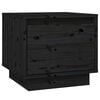 vidaXL Bedside Cabinets 2 pcs Black 35x34x32 cm Solid Wood Pine
