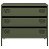 vidaXL Sideboard Olive Green 68x39x58.5 cm Cold-rolled Steel