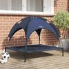 vidaXL Dog Bed Folding Manual Navy Blue 90 x 81 x 80.5 cm Steel