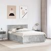 vidaXL Bed Frame Concrete Grey 160 x 200 cm Engineered Wood