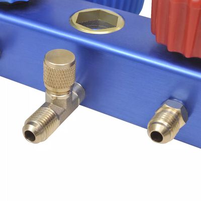 vidaXL Vacuum Pump 100 L/min with 2-way Manifold Gauge Set in Tool Kit