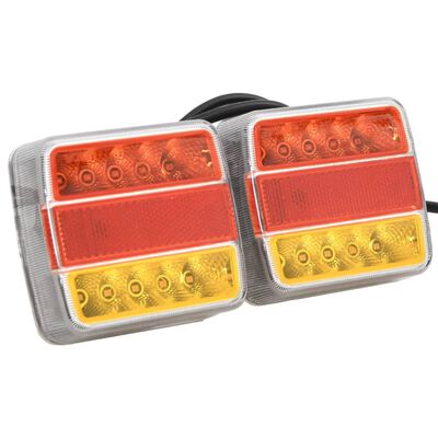 vidaXL Trailer Lights 2 pcs Red 10.5x7.5x10 cm 12V LED Bulb