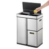 EKO Sensor Bin Mirage Plus 1x30 L + 2x15 L Matte Silver