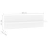 vidaXL Wall Shelf 2 pcs White 60x11.5x18 cm Engineered Wood