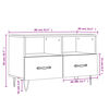 vidaXL TV Cabinet White 80x36x50 cm Engineered Wood
