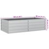 vidaXL Garden Raised Bed 160x80x45 cm Galvanized Steel Silver