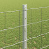 vidaXL Fence with Post Silver 1.2 x 25 m Steel