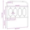 vidaXL Metal Replace Headboard Black 90 cm