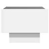 vidaXL Side Table with LED White 40x40x30 cm Engineered Wood