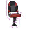 vidaXL Boat Seat with Pedestal 360&deg; Rotatable