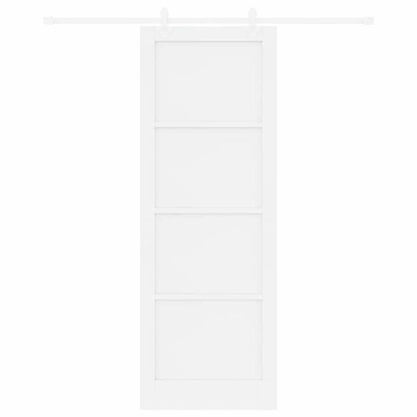 vidaXL Sliding Door White 83 x 232 cm Solid Pine Wood
