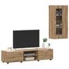 vidaXL TV Cabinet Set with Drawer FLORIN Artisan Oak Engineered Wood