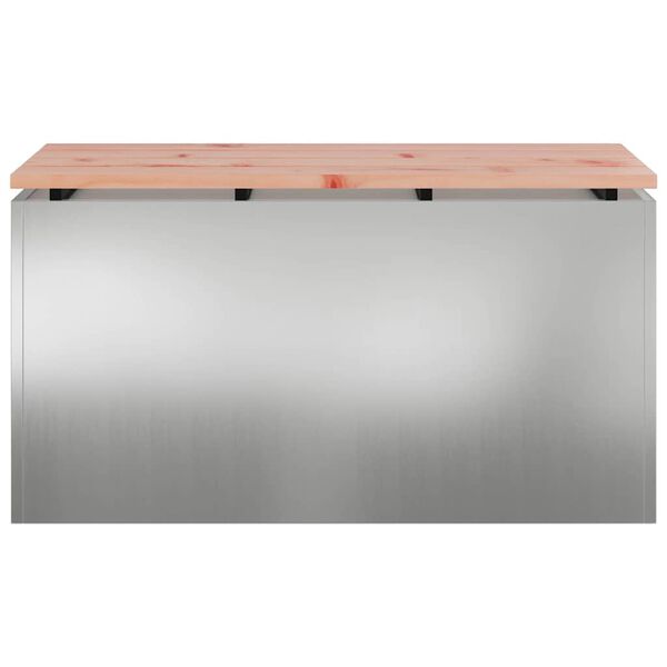 vidaXL Garden Bench Silver 80 x 40 x43 cm Galvanised steel