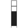 vidaXL Bathroom Cabinet with Shelves Black Oak 36x35x165 cm