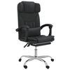 vidaXL Massage Reclining Office Chair Black Faux Leather