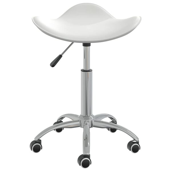 vidaXL Salon Spa Stool White Faux Leather