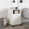 vidaXL Bedside Cabinet White 36x39x59 cm Steel