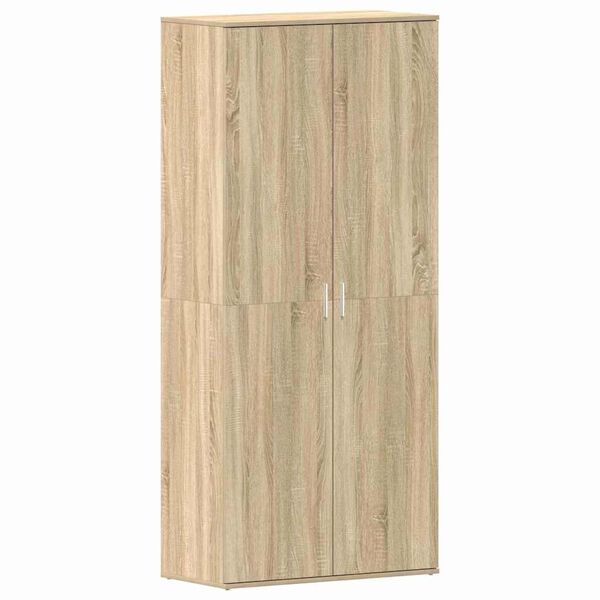 vidaXL Shoe Cabinet Sonoma Oak 80 x 39 x 178 cm Engineered Wood