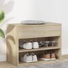 vidaXL Shoe Bench Sonoma Oak 60x30x45 cm Engineered Wood