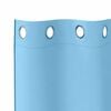 vidaXL Blackout Curtains with Rings 2 pcs Light Blue 140 x 140 cm