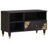 vidaXL TV Cabinet with Drawer Black 80 x 33 x 46 cm Solid Mango Wood