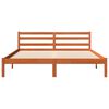 vidaXL Bed Frame without Mattress Wax Brown 200x200 cm Solid Wood Pine