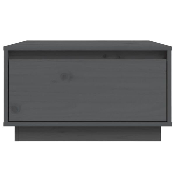 vidaXL Coffee Table Grey 55x56x32 cm Solid Wood Pine