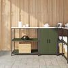 vidaXL Kitchen Storage Set 2 pcs Olive Green Cold-rolled Steel